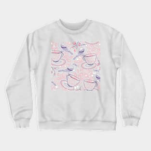 Birds and Tea Crewneck Sweatshirt